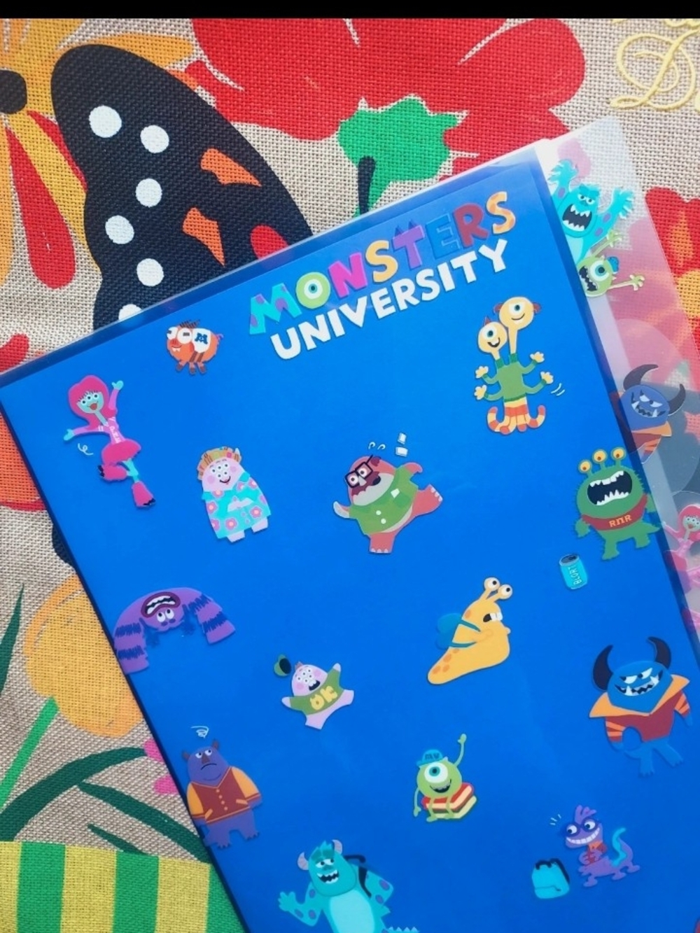Disney Monsters University Blue Monster File pocket stationery NWT - Picture 9 of 12
